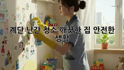 계단 난간 청소: 깨끗한 집, 안전한 생활!